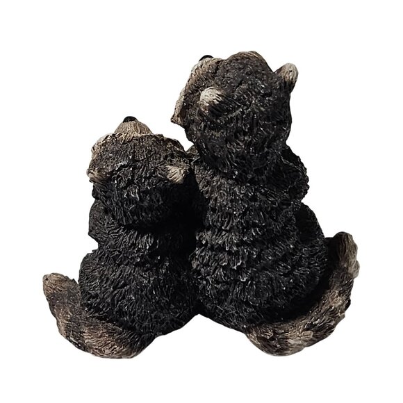 Raccoon Resin Figurines Holding Red Hearts Hand Painted Design Trash Pandas Cute - Picture 3 of 6